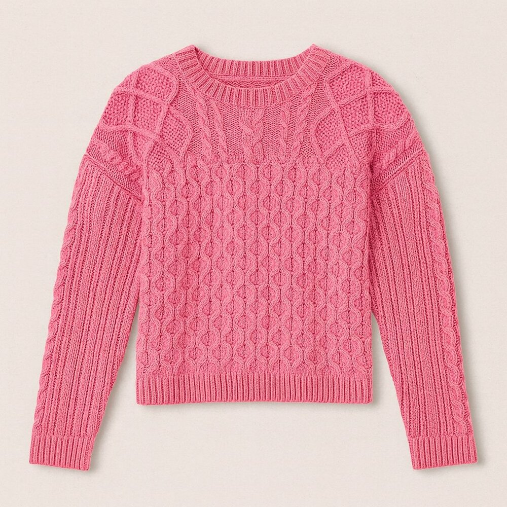 Aeropostale Pink Cable-Knit Sweater